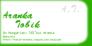 aranka tobik business card